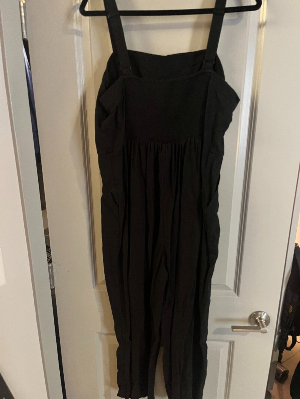 Old Navy Black Wide Leg Linen Jumpsuit